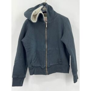 WeatherVane Kids Medium Blue Sherpa Lined Hoodie Cotton Blend‎